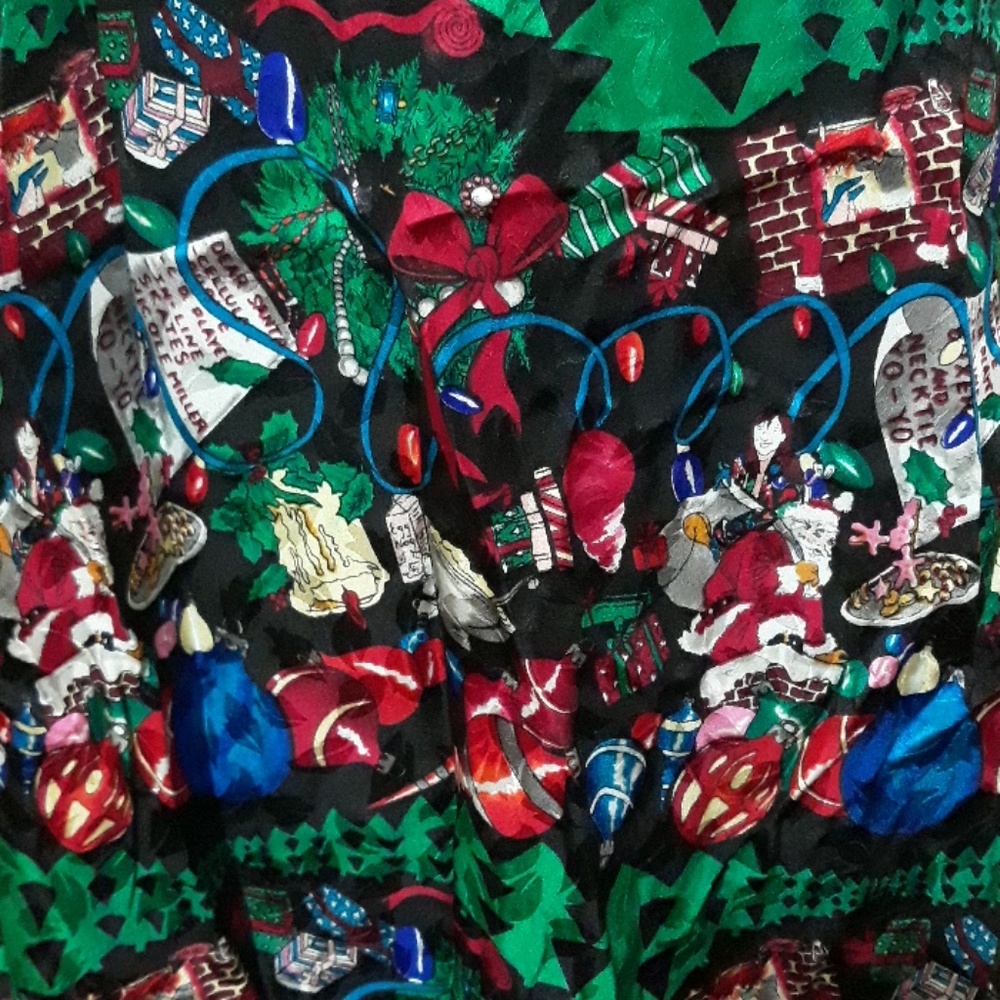 Nicole Miller Silk Christmas Dress - Picture 5 of 8